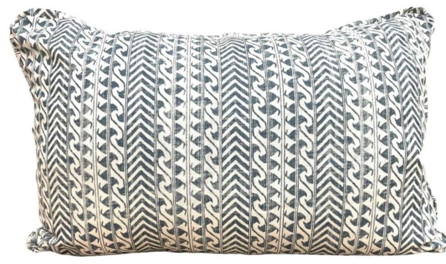 Pillows * | Lisa Fine Luxor Indigo Oyster Pillow Cover Indoor Blue