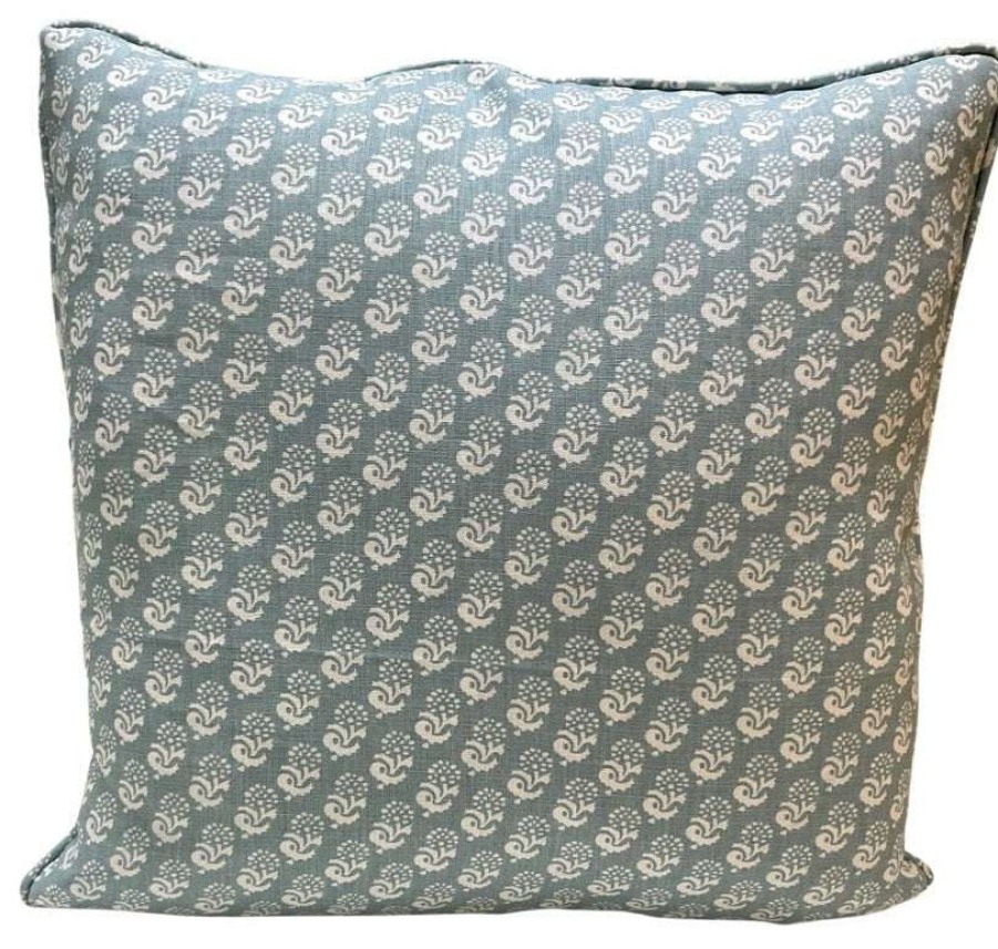 Pillows * | Lisa Fine Rambagh Sky Pillow Cover Indoor Blue