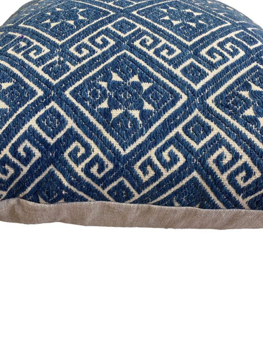 Pillows * | Zerbo Wedding Hmong Indigo Lumbar Blue