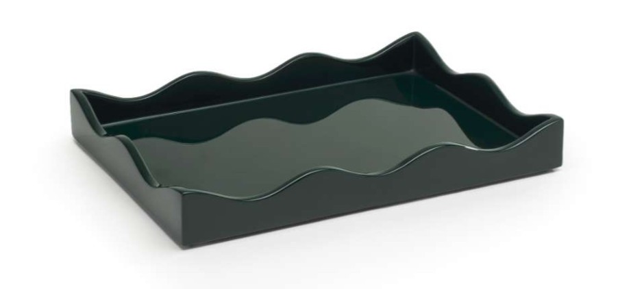 Tableware * | The Lacquer Company Small Belles Rives Black Tray Tableware