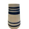 Accessories * | Kris Mcintosh Navy And White Swirl Vase 1 Accessories