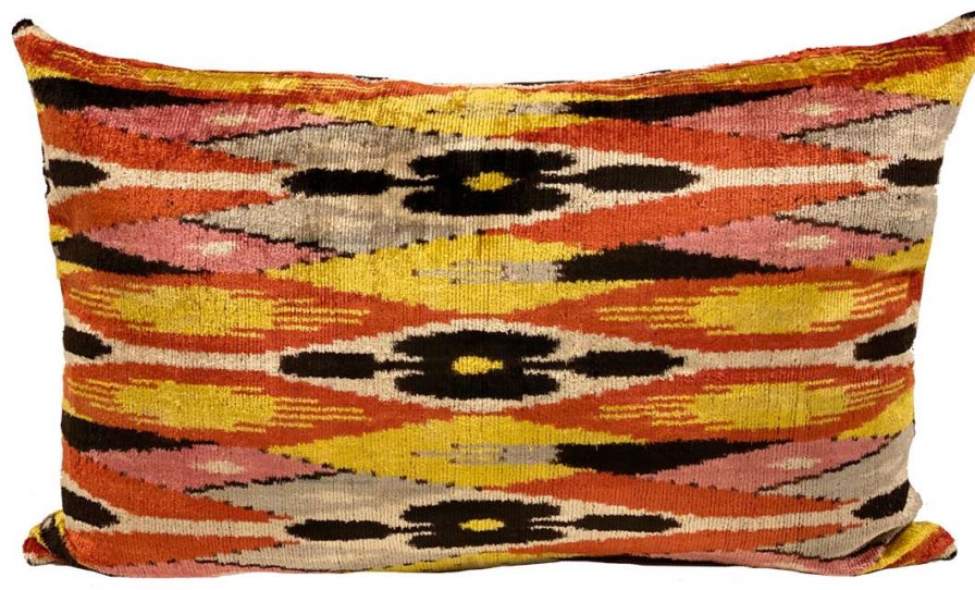 Pillows * | Md Home Zaza Velvet Ikat Pillow Cover Multi