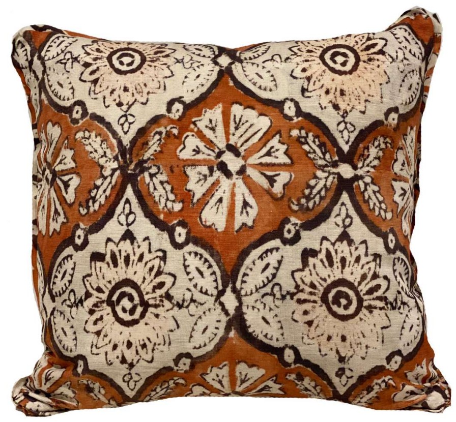 Pillows * | Peter Dunham Minnie Maharani Ruby Pillow Cover Brown