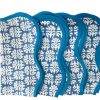 Tableware * | Well Made Home Blue Marigold Block Print Napkins (Set Of 4)