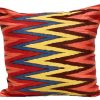 Pillows * | Md Home Bold Zig Zag Silk Ikat Indoor Multi