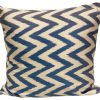 Pillows * | Md Home Zig Zag Silk Ikat Cover Indoor Blue