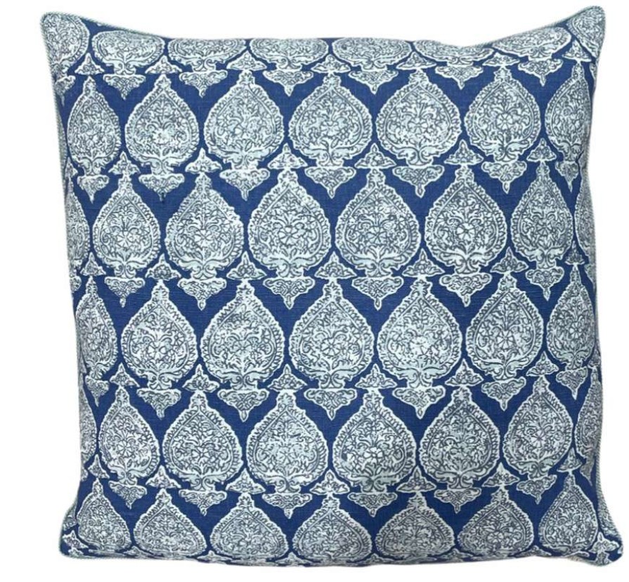 Pillows * | Raoul Textiles Sari Majolica Pillow Cover Indoor Blue