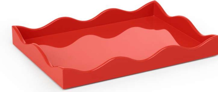 Tableware * | The Lacquer Company Tableware Small Belles Rives Blood Orange Tray