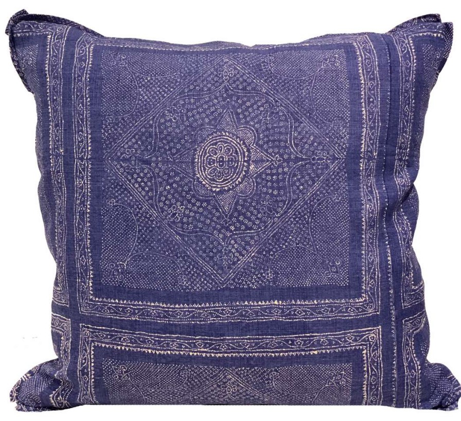 Pillows * | Well Made Home Chunari Pillow Cover Indoor Blue