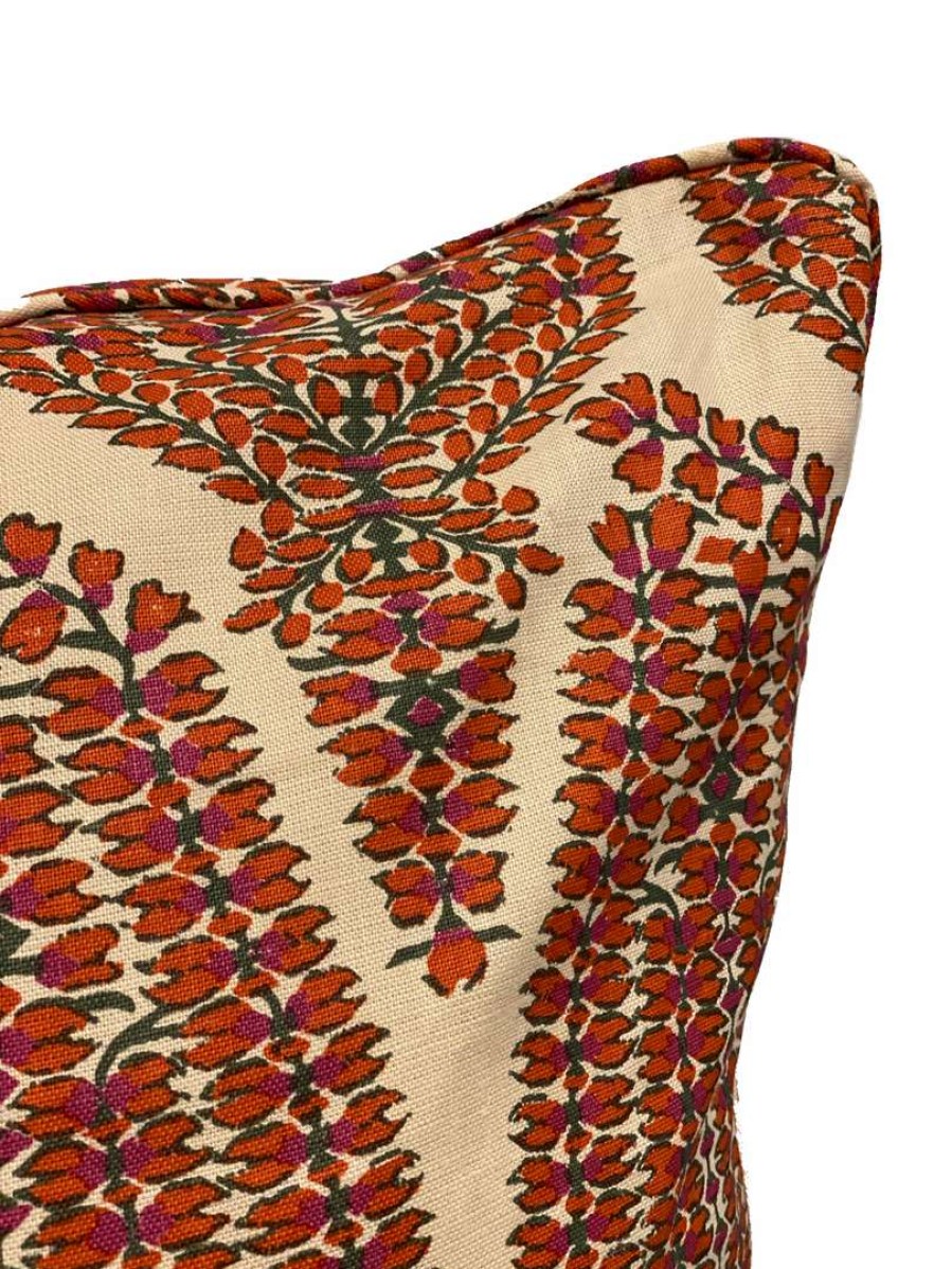 Pillows * | Lisa Fine Ayesha Paisley Spinel/Ivory Pillow Cover Orange