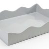 Tableware * | The Lacquer Company Large Belles Rives Pale Grey Tray Tableware