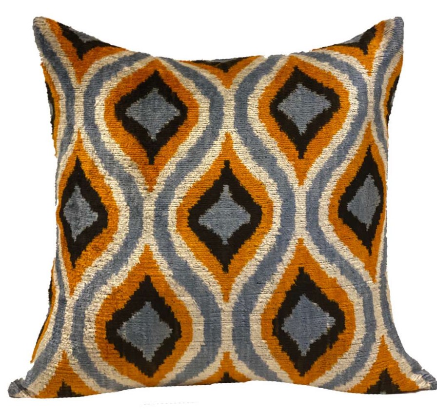 Pillows * | Md Home Ogee Velvet Ikat Pillow Cover Multi