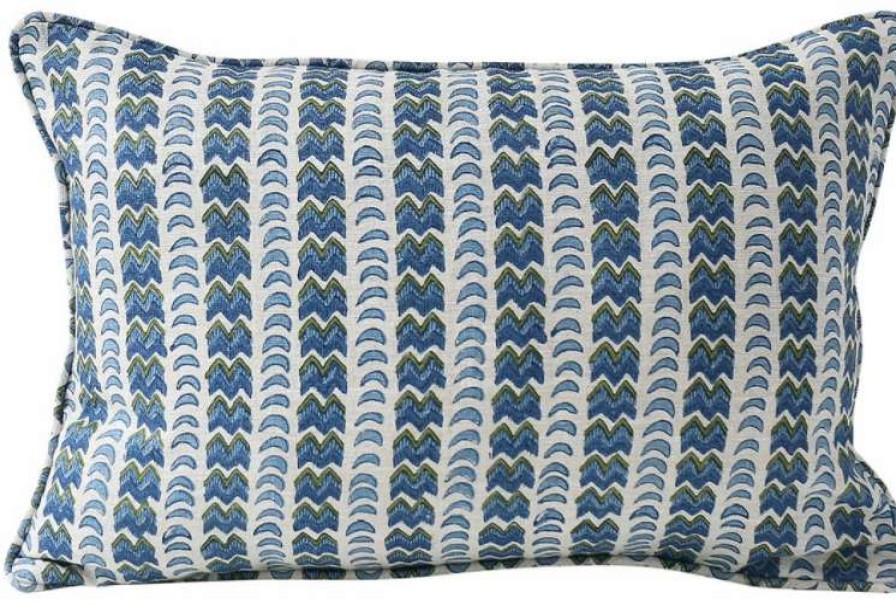 Pillows * | Walter G Rambagh Moss Lumbar Pillow Cover Blue