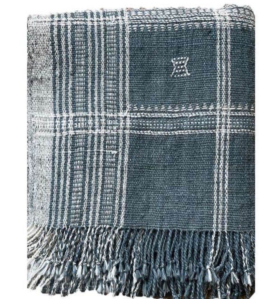 Accessories * | Well Made Home Indian Wool Teal Medium Blanket Throws