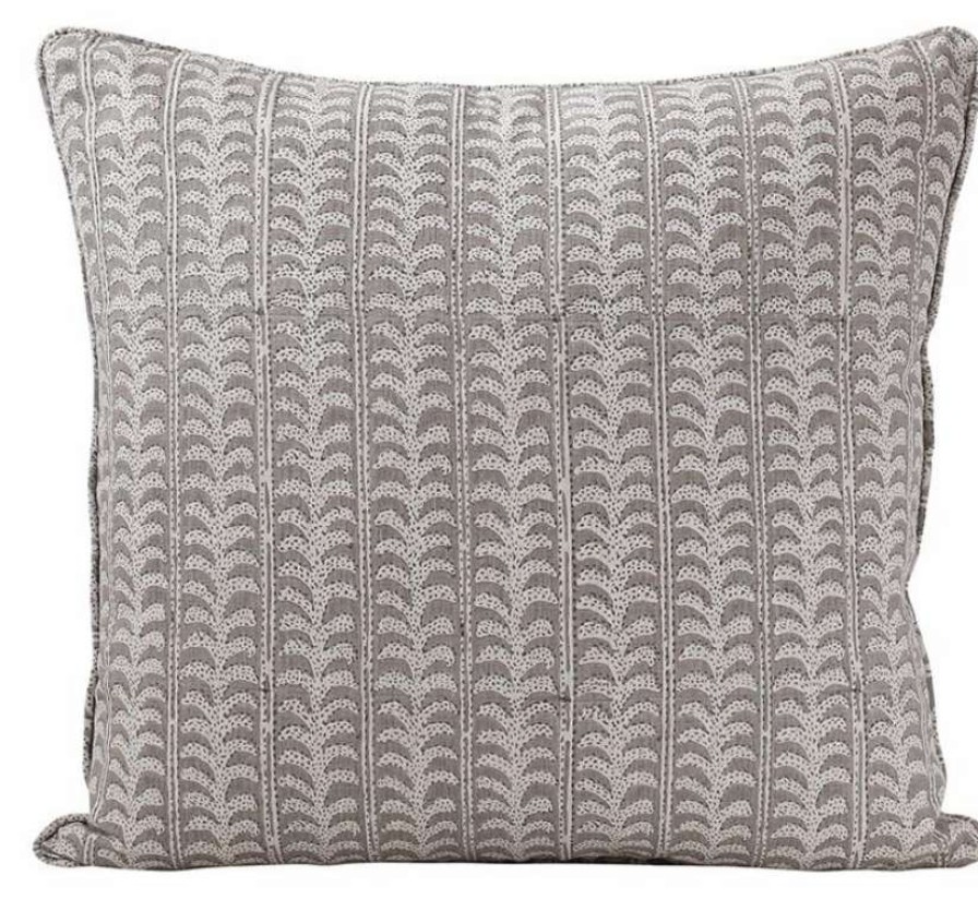 Pillows * | Walter G Indoor Luxor Mud Pillow Cover Grey