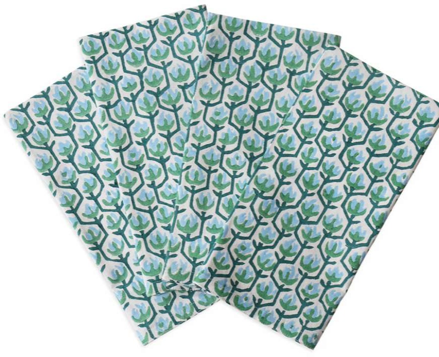 Tableware * | Walter G Tableware Hermosa Emerald Napkins (Set Of 4)