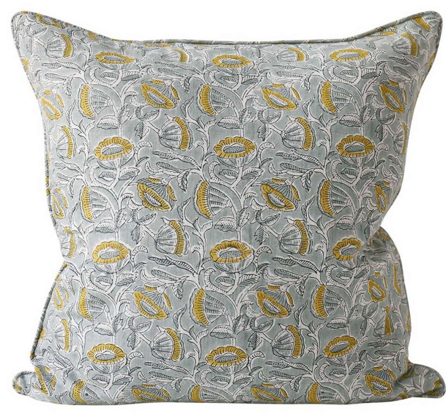 Pillows * | Walter G Marbella Celadon Pillow Cover Indoor Grey