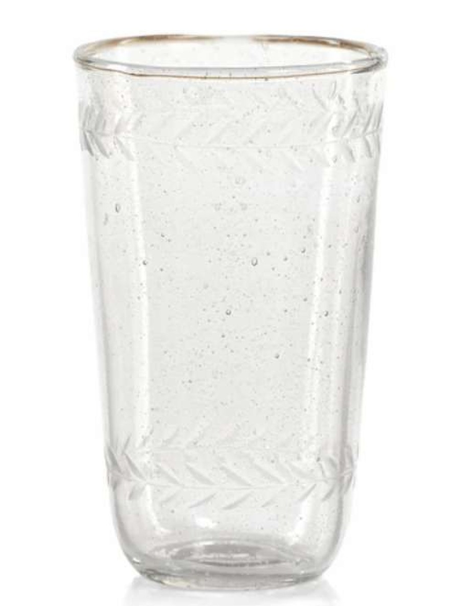 Tableware * | Zodax Tuscan Hand Made Etched Glass- Highball