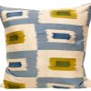 Pillows * | Md Home Indoor Alim Silk Ikat Pillow Cover Blue