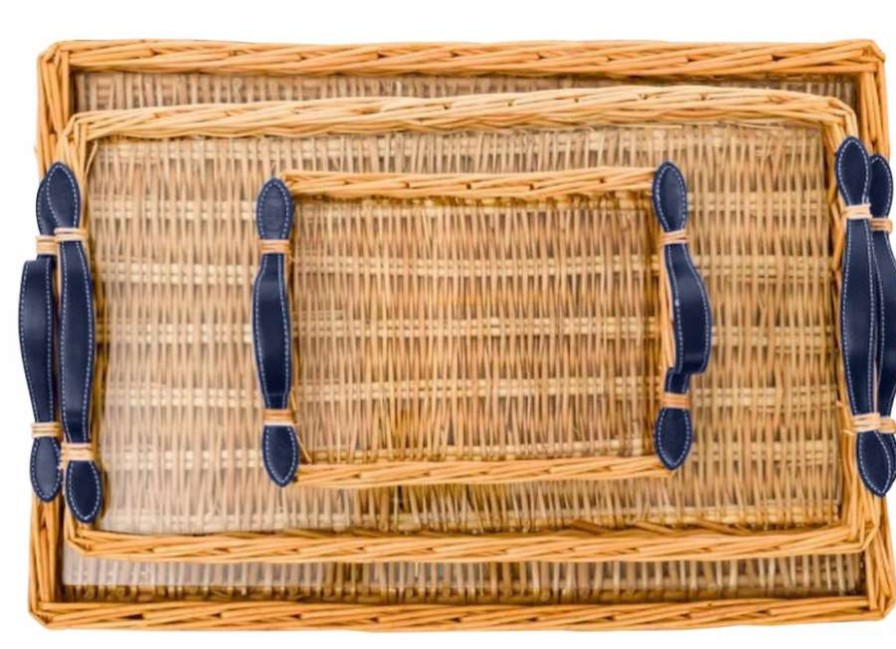 Accessories * | Amanda Lindroth Island Navy Tray Rectangular Accessories