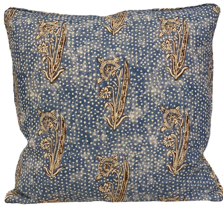 Pillows * | Lisa Fine Indoor Kalindi Monsoon Pillow Blue