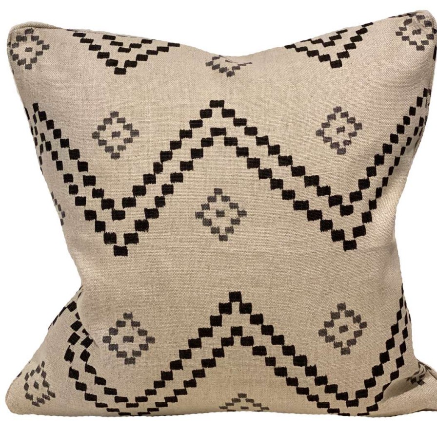 Pillows * | Peter Dunham Indoor Taj Onyx Pillow Cover Black