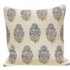 Pillows * | Lisa Fine Indoor Mughal Flower Pillow Cover Blue