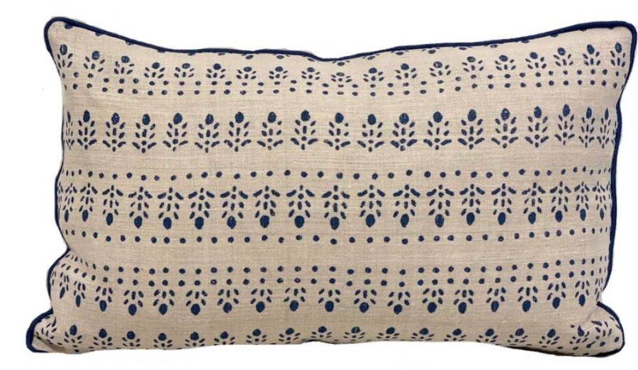 Pillows * | Alice Sergeant Najwa Indigo Pillow Cover Indoor Blue