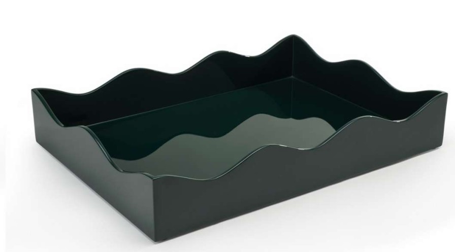 Tableware * | The Lacquer Company Large Belles Rives Bottle Green Tray