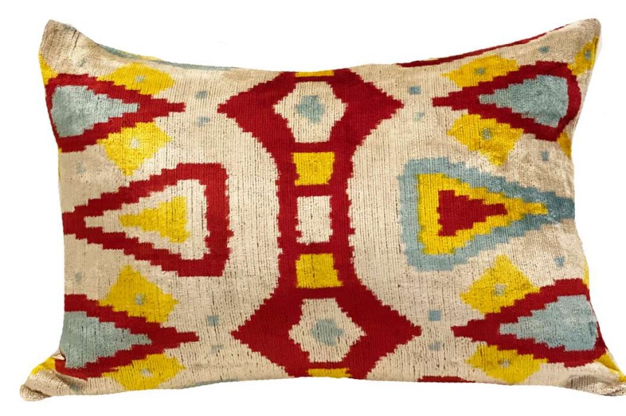 Pillows * | Md Home Indoor Denizli Velvet Ikat Pillow Cover Multi