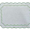 Tableware * | Well Made Home Table Linens Green Scallop Placemats