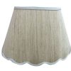 Lighting * | Well Made Home Scallop Raffia Contrast Trim Fresco Natural Lamp Shades