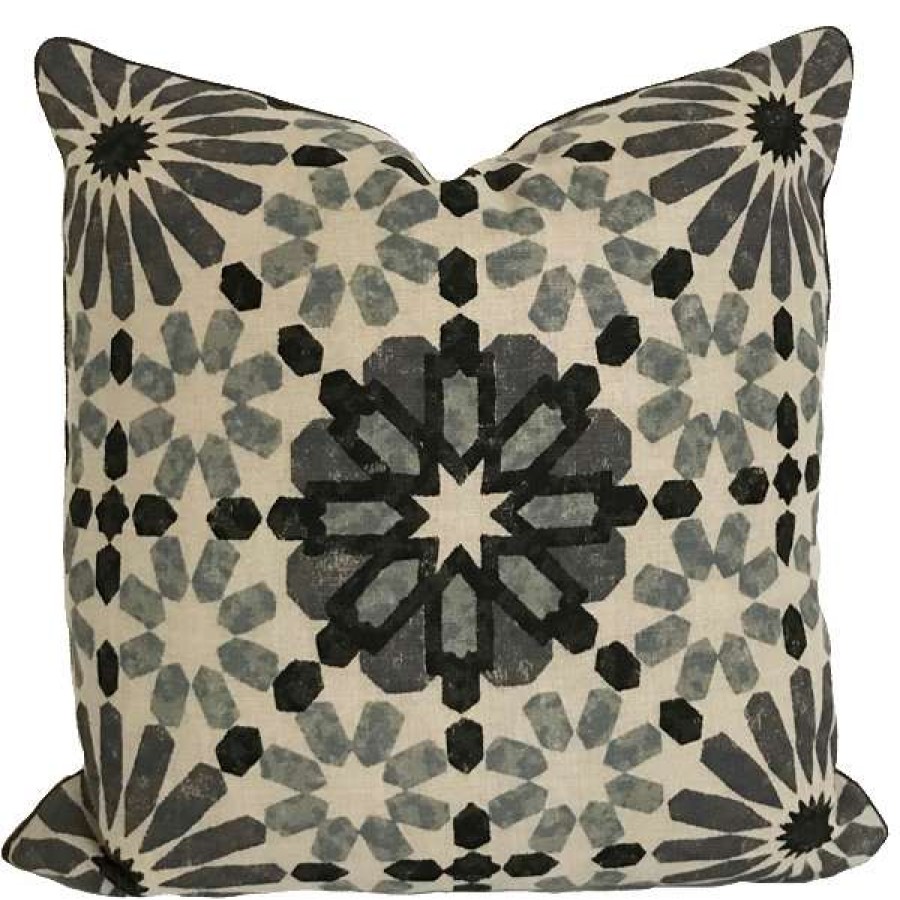 Pillows * | Martyn Lawrence Bullard Indoor Marrakesh Baltic Pillow Cover Grey