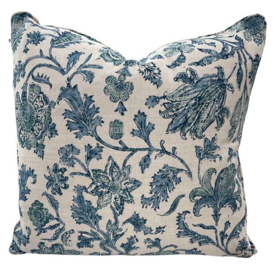 Pillows * | Lisa Fine Indoor Zahra Madder Peacock Pillow Cover Blue