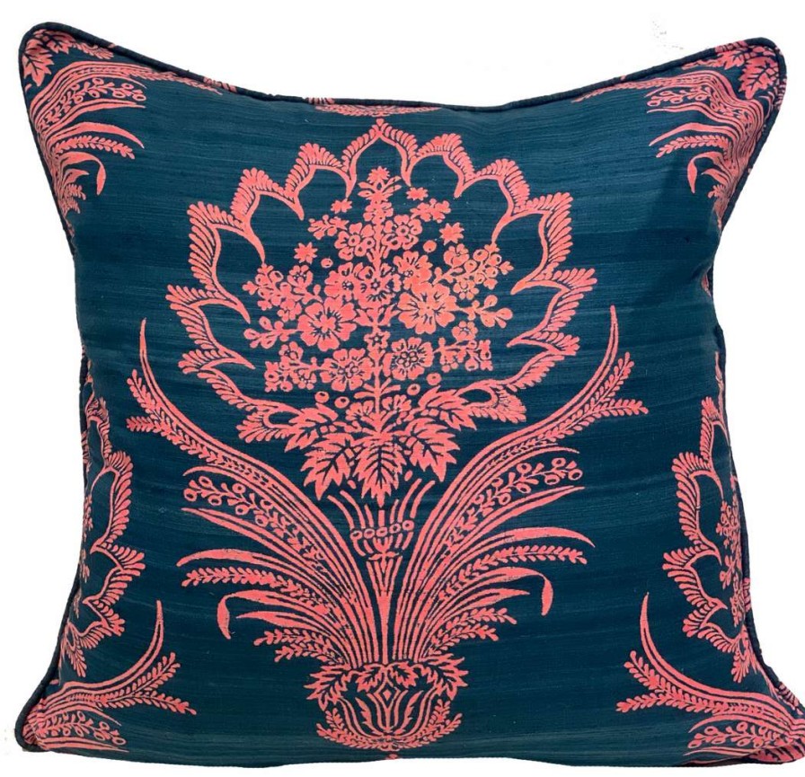 Pillows * | Tulu Mahmut Pink Pillow Cover Blue