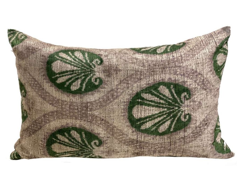 Pillows * | Md Home Shell Velvet Ikat Pillow Cover Green