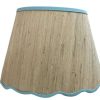 Lighting * | Well Made Home Scallop Raffia Contrast Trim Fresco Carribean Lamp Shades