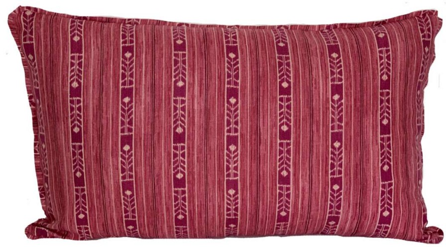 Pillows * | Schuyler Samperton Indoor Benghal Stripe Berry Pillow Cover Pink