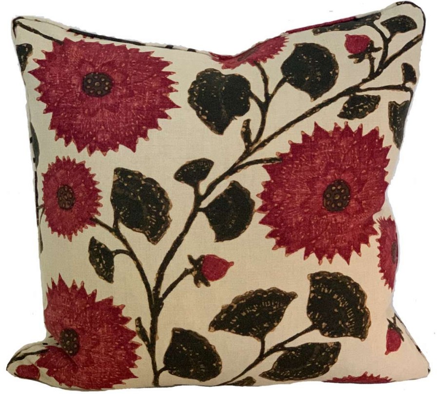 Pillows * | Schuyler Samperton Celandine Sangria Pillow Cover Red