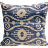 Pillows * | Md Home Payas Velvet Ikat Pillow Cover Blue