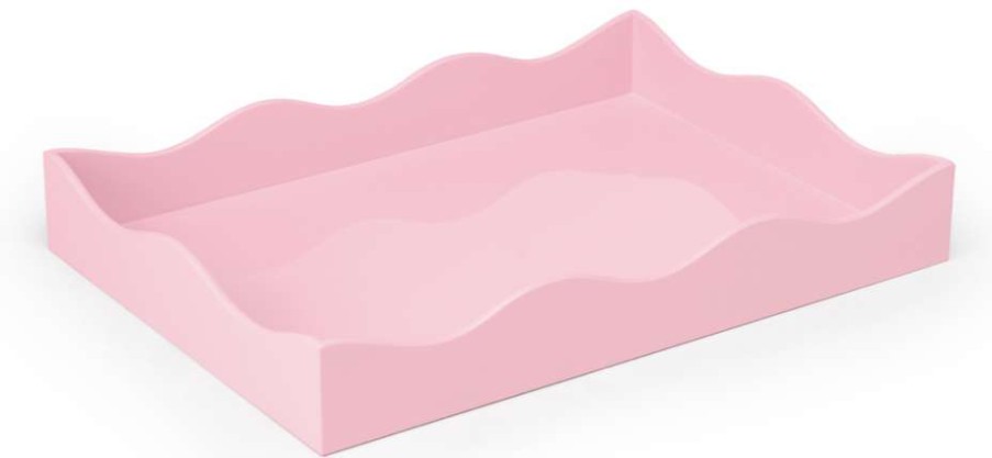 Tableware * | The Lacquer Company Medium Belles Rives Sugar Pink Tray Tableware