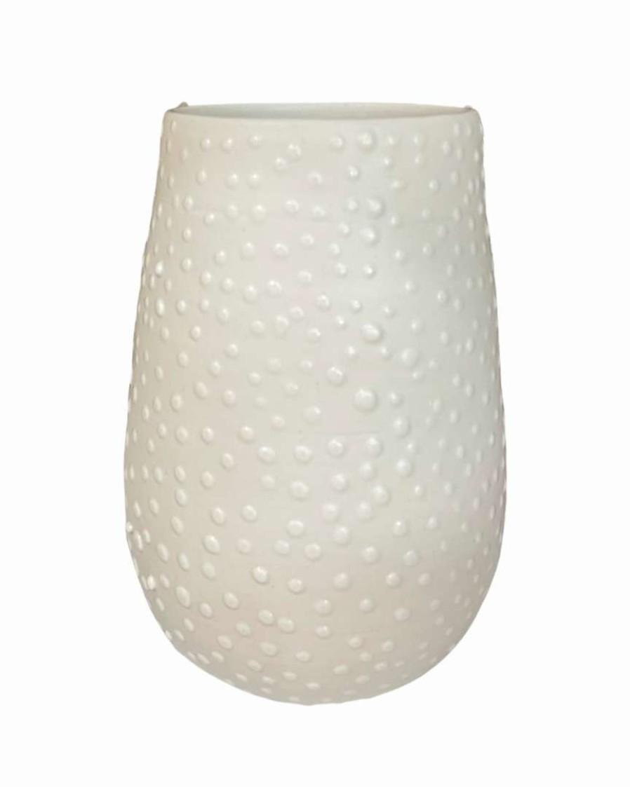 Accessories * | Kris Mcintosh Accessories Textured Ivory Vase