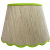 Lighting * | Well Made Home Scallop Raffia Contrast Trim Fresco Lime Green Lamp Shades