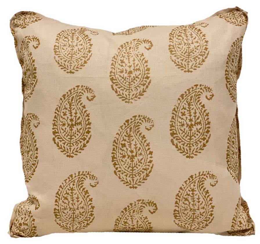 Pillows * | Peter Dunham Kashmir Paisley Pillow Cover Gold