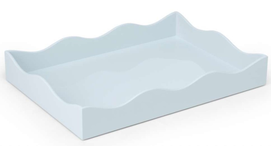 Tableware * | The Lacquer Company Medium Belles Rives Powder Blue Tray