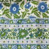 Tableware * | Well Made Home Tableware Blue And Green Flower Block Print Tablecloth