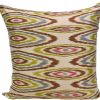 Pillows * | Md Home Indoor Oval Silk Ikat Multi