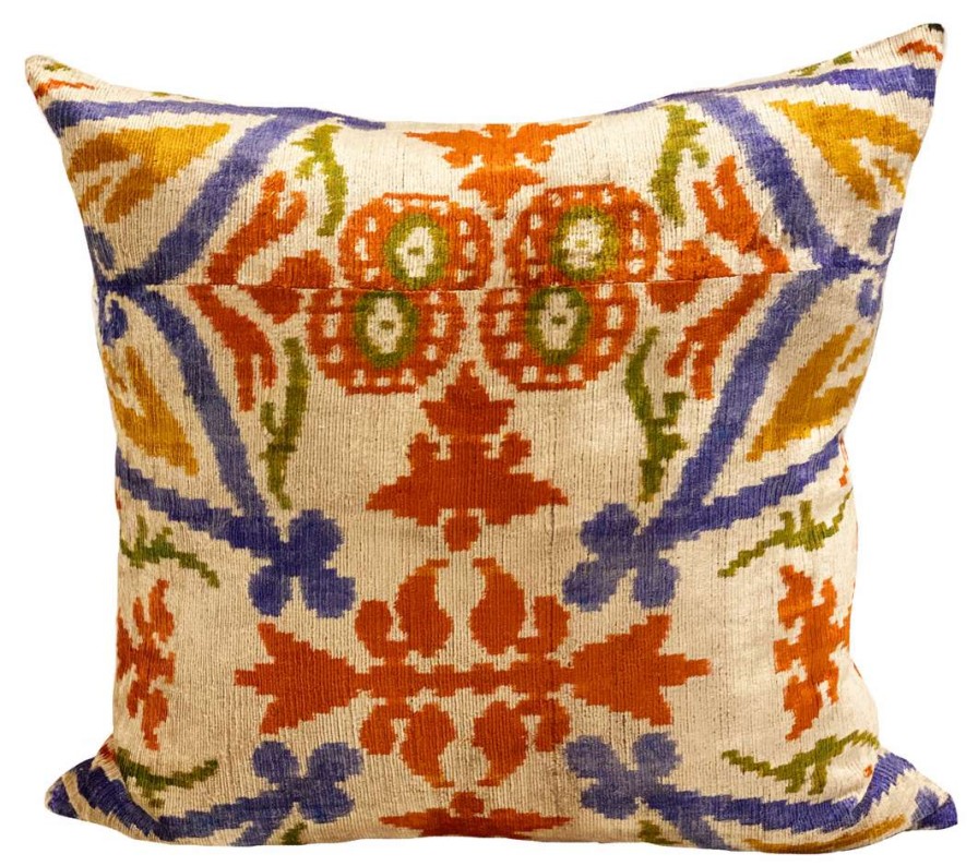 Pillows * | Md Home Tanzania Velvet Ikat Pillow Cover Multi