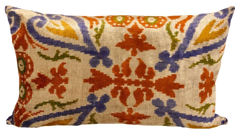 Pillows * | Md Home Tanzania Velvet Ikat Pillow Cover Multi