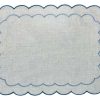 Tableware * | Well Made Home Table Linens Blue Scallop Placemats